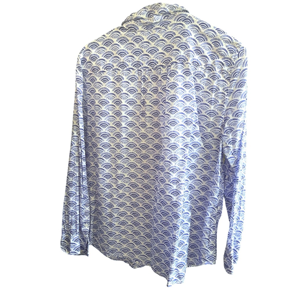 Talbots Blue White Patterned Lightweight Cotton B… - image 4